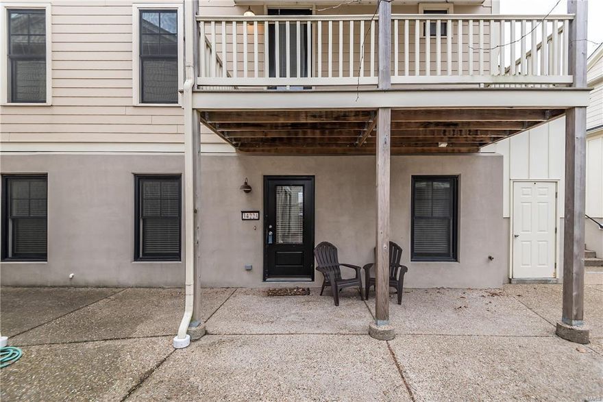 Quaint Courtyard Building with stucco facade.  This is the desirable main level location with attached exterior storage closet.  There are 4 Buildings set with a common court that has a fountain as the centerpiece to court yard.  This unit  features a patio area that adjoins the common courtyard.  The unit features an open Great Room, Kitchen, Dining Area at the center of the plan.   On each end, there are private self contained bedroom suites with private full baths, perfect for guests and privacy. Low condo fee of $110, that includes:  water, sewer, and trash.  This becomes a very affordable option to enjoy all of the amenities and activities that only New Town can offer.  This could be your opportunity for a carefree lifestyle at a very affordable price position.  Through no fault of seller property is back om the market. Some Accessible Features Location: Corner Location, End Unit, Ground Level, Suburban
