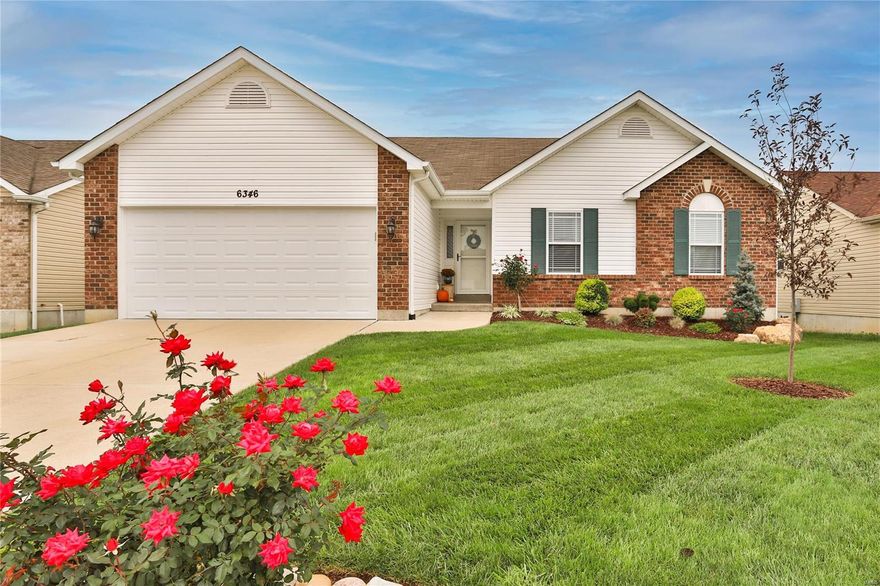 Beautiful ranch home in the Twin Pines subdivision - this home is only 6 years old! Step into the open floor plan featuring vaulted ceilings and a gorgeous wood burning fireplace. The kitchen has warm maple cabinets with decorative crown molding on top, stainless steel appliances and opens to the dining area. From there, you access the deck with a lovely pergola -- great layout for entertaining. Main floor laundry room is off the kitchen and leads to the two-car garage. The oversized master bedroom suite features a bay window, walk-in closet, and master bath with separate tub/shower. Two additional bedrooms and another full bath complete the main level. The large unfinished basement has an egress window and is ready for your finishing touches. The landscaping offers great curb appeal and there is a spacious backyard.