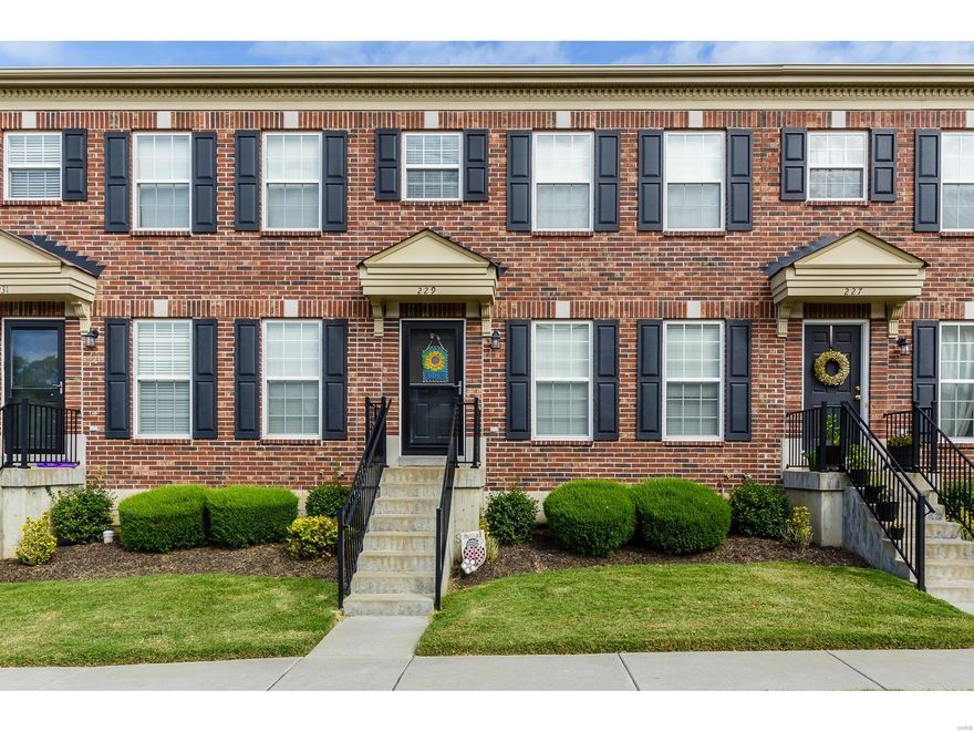 Move in Ready and Check out this location!  This immaculate two bedroom townhouse is set almost in the center of St. Peters which means you are close to several highways, shopping, schools, parks and the library.  Pride of ownership shows in 1280 square foot six year old condo.  The main floor includes the living room, kitchen, and dining area.  The kitchen is sure to entice those who like to cook or entertain with plenty of counter space, pantry, and 42'' cabinets.   Both bedrooms which are located on the 2nd level have their own walk in closet.  There is even a small nook in the upstairs landing for additional use.  The two car garage is located in the basement as is the laundry area and some storage.  As an added bonus the refrigerator, washer, and dryer can remain with the townhouse if the buyer would prefer.  The home is clean and has been well taken care of and shows well. Location: City