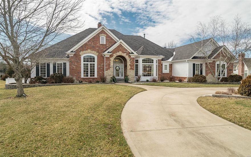 Showings begin Friday, April 2nd! Exquisite atrium ranch on an acre lot in highly desirable Dunhill Farms! This bright open floor plan offers over 6500 sqft of generous space! Special features include elegant foyer w/ marble floors, arched openings, Palladian windows, built-ins, audio system, marble surround fireplace, wet bar, & floor to ceiling windows. The kitchen boasts natural cherry cabinets, granite counters, large island, SS appliances, double ovens, walk-in pantry & planning desk. Breakfast nook opens to the hearth room w/ tile floors, plantation shutters & a beautiful stone & brick fireplace. The primary suite features coffered ceilings, walk-in closets & spa-like bath w/double sinks, shower & jacuzzi soaking tub. The finished 10ft walkout LL features large rec area w/fireplace, wet bar, exercise room, 3 add'l bedrooms w/ baths & an amazing theatre room. Outside oasis w/40x20 in-ground pool, covered patio & built-in fire pit! New main floor HVAC 2020!