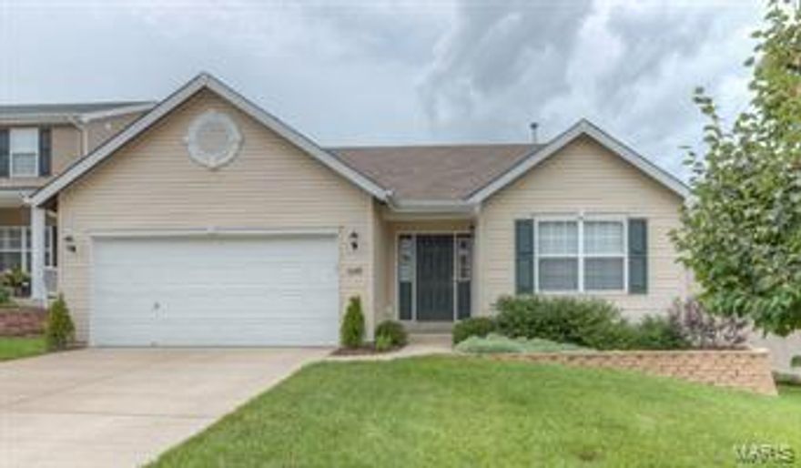 Move to one of the best communities in the Eureka area, Mirasol. Close to all amenities, Rockwood Schools yet just outside St. Louis county assessments. This 3 bedroom 3 bath home is a perfect solution to contemporary living in style. Main floor master suite, open floor plan, entertainment deck and patio - all available at an affordable price. The neutral decor will blend with anyone's style, while the essential details have been carefully designed into this home, such as 42” kitchen cabinets and the convenient main-floor laundry. The finished lower level provides room for recreation and entertaining and sports a spa-style bath and shower – the perfect way to unwind and end your day. Outside the large patio and deck provide space for parties and family get-togethers or a quiet space to relax. The trees in the back offer natural privacy and a haven for wildlife. The sprinkler system simplifies your lawn care while beautifying your yard. Come see for yourself. Home warranty included.