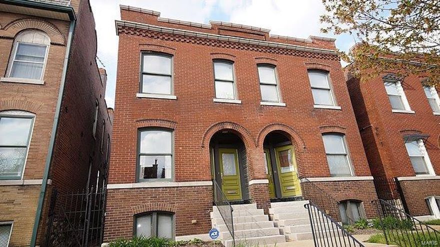 Entered for comparable purposes. Stunning three family built in 1908 and fully restored in 2008. Building features a two story 1340 sq. ft. town house which has two bedrooms with a study, one and a half baths with a two story deck. There are also two 1 bedroom apartments on the first and second floor. Features include central air, hardwood floors, in unit washer/dryer, updated kitchens with granite counter-tops and stainless steel appliances, key card entry systems, large bedroom closets. The electric, PVC plumbing, HVAC were updated when restored. This property would be ideal for an owner occupant. Located one block from Forest Park, walking distance to Barnes-Jewish Hospital, the restaurants and nightlife on Manchester. Townhouse unit is vacant but was rented for $1500 a month. The one bedroom units were each rented for $950 a month.