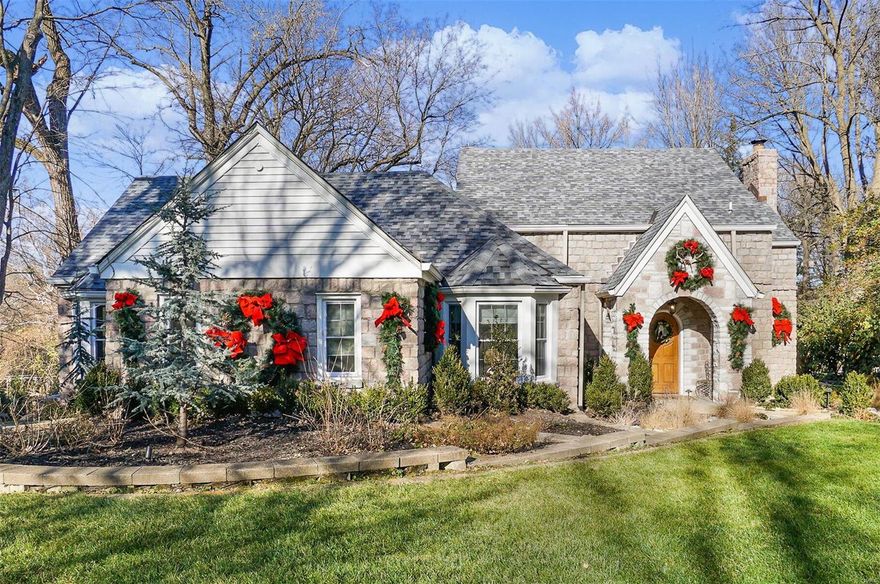 Secure this unique and extremely well-built home in the heart of Ladue. On nearly an acre of land this home offers over 4,000 SqFt of space comprising generously sized rooms with old-world charm and top-quality finishes. The main floor includes massive Living and Dining rooms a den, kitchen and Breakfast Room, and Laundry room. Also on the main is the Master Suite and 2 more bedrooms with private baths. Upstairs is a terrific bedroom and sitting area suitable for entertainment or study, and a renovated luxury bath. The current owner has made significant improvements seen and unseen: like high-end period lighting, some baths, drywall and plaster, den reno, and a new fireplace, brand new landscaping, stamped concrete patios - even an expansion to the usable parts of the yard and new windows thru-out. Also, important improvements like HVAC, tuck pointing, and plumbing. The construction here is of unbelievably beautiful Missouri granite which is now restored by extensive sandblasting. Additional Rooms: Sun Room