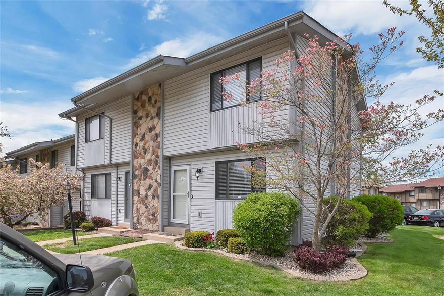Move in ready end unit condo that looks like a display home! This adorable 2bed/1.5 ba home is located just 1 block from Lake St. Louis in sought after Mystic Village. Walk into the spacious living room with new laminate flooring that opens up to the dining room and kitchen.  The updated kitchen has newer black appliances and plenty of storage & counter space. A convenient half bathroom completes the main floor. Upstairs you'll find 2 spacious bedrooms with walk in closets, newer carpet & paint, and a completely renovated full bath that is stunning. The finished lower level has a large family room with newer carpet and a large utility room with plenty of storage & built in shelves. Outside you'll find a private patio and fenced in area. Enjoy full Lake St. Louis amenities including lake access, golf course, tennis courts, swimming pools, and clubhouse facilities. This is not one to miss! Location: End Unit