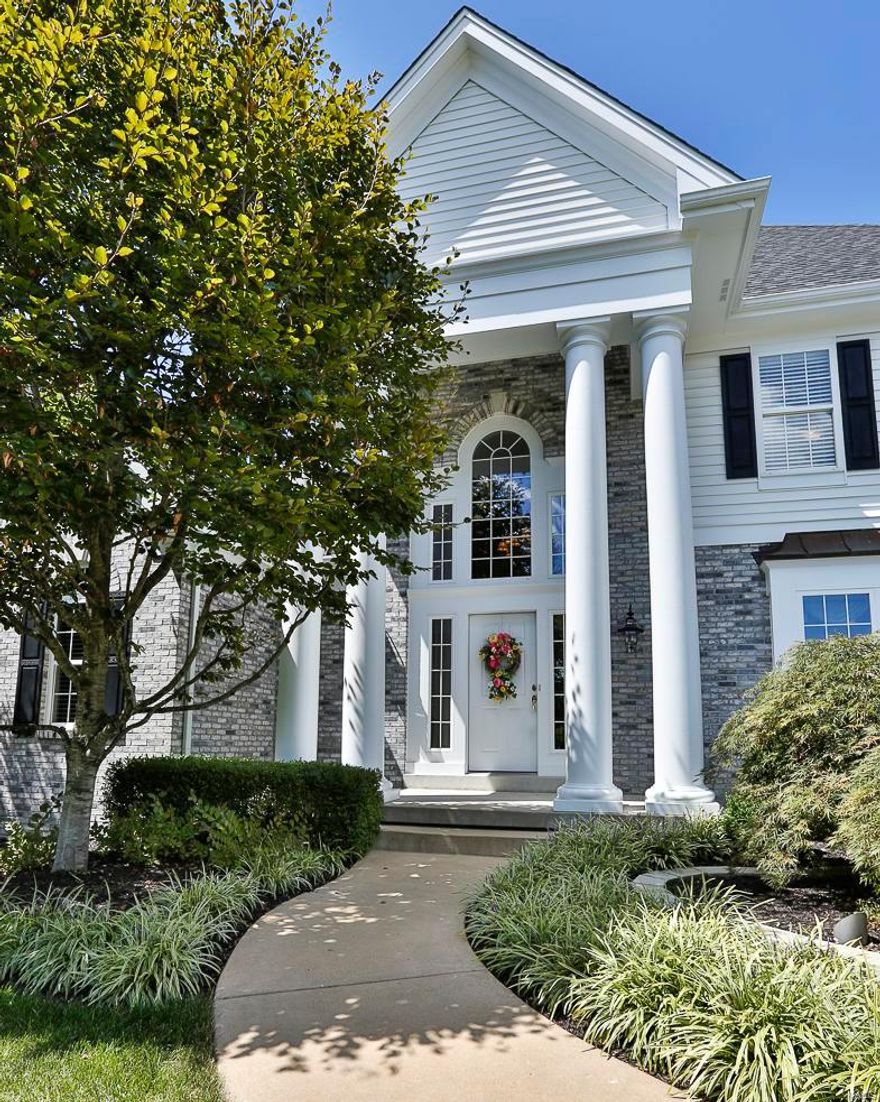 Rockwood School District, Remarkable 1.5 Story with 4 Bedrooms, 5.5 Baths, finished lower level with potential for a sleeping area, & 7300+ sq ft of living space.  Impressive front exterior welcomes you to the columned covered front porch & the Amazing 2 Story Foyer that is the start of a Phenomenal open floor plan featuring 9', coffered & vaulted ceilings, wood flooring, palladian windows, atrium & French doors & more. Great room features a 2 story ceiling, fireplace with mantel, & built ins.  Eat in Kitchen with columned Breakfast bar, custom cabinets, stainless steel appliances & more.  Place to be Hearth room offers a wall of windows, fireplace, & opens to the Dining room with access to the screened in Porch.  Customized Den.  Master Bedroom Ensuite offers His/Hers walk ins & Bath with shower & Jacuzzi tub.  Upper level Bedrooms with private Baths & walk in closets.  Finished lower level offers Rec room, addt'l room & full Bath.  Main floor Laundry room.  3 car Garage. Newer roof.