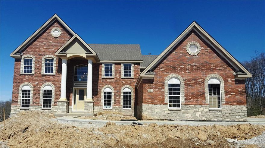 Beautiful and Stately 1.5 story New Home on a 3/4 acre homesite in the highly desired Belle Maison community is nearing completion. This fantastic central location with mature trees and a lake. This beautiful home features:  Walkout Homesite, 3 Car Side Entry Garage, 9Ft Ceilings on the First Floor, Hearth Room w/ Vaulted Ceiling and Stone Gas Fireplace, Extended First Floor with Enlarged Kitchen and Breakfast Room, Stainless Steel Appliances including Gas Cooktop, Signature Kitchen Island w/ Granite Countertops, Glazed Toasted Antique Level 4 Aristokraft Cabinets, 42" Tall Wall Cabinets with Crown Molding, Game Room w/ Balcony, Bay Window in Master Bedroom, Kohler Cultured Marble Jetted Tub, High/Low Vanity in Master Bathroom, Cultured Marble Countertops in Bathrooms, Jack and Jill Hall Bathroom, Oil Rubbed Bronze Bath Accessories, White Six Panel Doors with Venetian Bronze Hardware, Therma Tru Mahogany/ Half Glass Front Door, Hardie Board Siding and 30 Year Architectural Shingles.