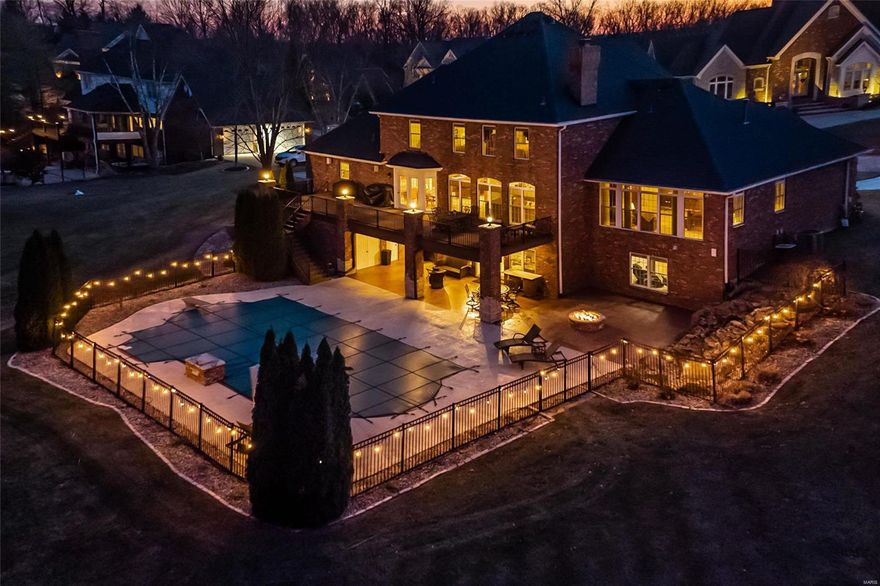 Gorgeous Schaeffer built 1.5 story home w/over 7000 sq ft of living space.If you are looking for the home to hang w/your family, this is it! This home has a very open feel but also has all the designated areas perfect for privacy for the at home job or school work.The sellers say their favorite spot is the LL that offers a huge stone wet bar, second home office, living room w/stone gas fireplace, rec-area that walks out to the pool area w/covered patio, fire-pit and large/level/private yard for all of those outdoor activities which is all perfect for entertaining friends & family.The newer 40ft x 20ft pool gets all day sun then evening shade plus has saltwater chlorinator & its own designated bathroom.The grand marble entry w/arched entry's leads you to the impressive dining room & private study w/extensive millwork. You will have fun cooking for friends and family in the chefs kitchen with custom 42in Cherrywood cabinets and the huge main floor primary suite is sure to impress! Additional Rooms: Mud Room