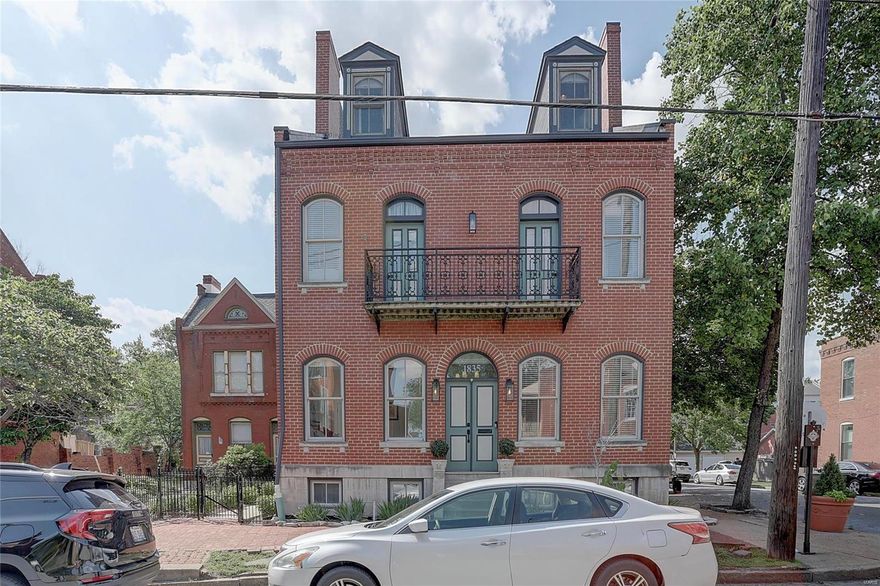 Nestled in the heart of Soulard, this 5-bedroom, 3.5-bath home invites you to experience the best of city living. Stroll to nearby shops, restaurants & the Soulard Farmer’s Market. The recently remodeled kitchen boasts quartz countertops, an island measuring 126”x51", butler's pantry, oversized fridge, stunning gas range & more. Enjoy indoor/outdoor living with doors leading from the great room & breakfast area to a covered deck, overlooking a large, fenced yard with irrigation system & a huge 3-car garage. The main floor also features a guest bedroom, powder room & a dining room (currently used as a sitting area). On the second floor, you'll find a sprawling master suite with a luxurious bathroom, walk-in closet & sunroom, along with two guest bedrooms connected by a Jack & Jill bath. The third level offers a spacious guest suite with a full bath, wet bar, & a balcony overlooking the backyard.