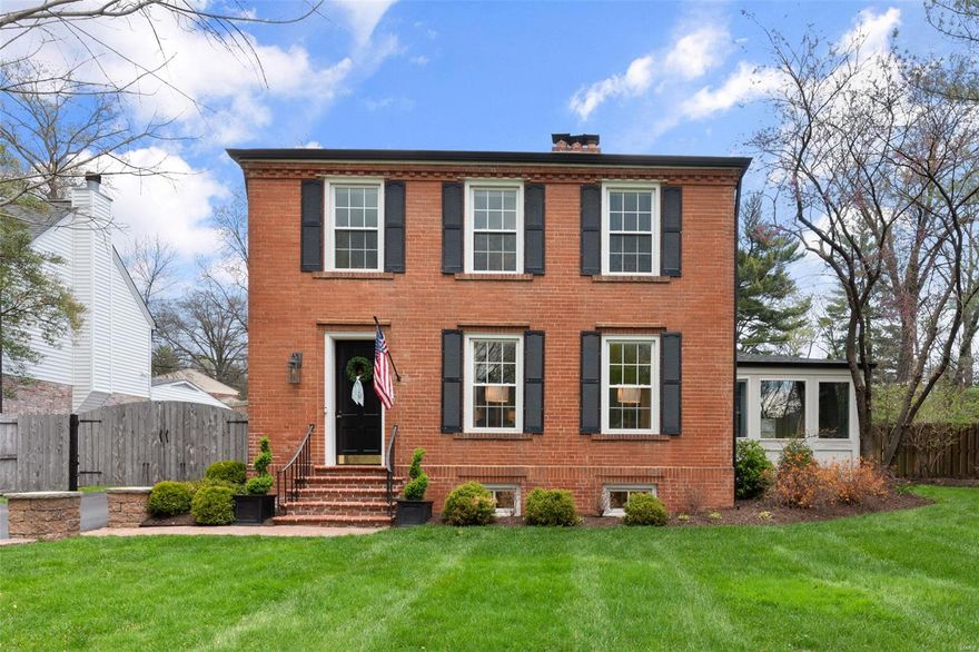 NO FAULT OF SELLER. Welcome to your dream home on one of Ladue’s most sought-after streets. This beautifully updated 4-bedroom, 3.5-bath home offers the perfect blend of classic charm & modern luxury. The kitchen is a chef’s delight, featuring custom cabinetry, quartz counters, double ovens, wine fridge, & warming drawer—ideal for entertaining or everyday living. The open floor plan flows effortlessly from the kitchen to the family room & spacious dining room. The sunroom provides a bright, comfortable retreat year-round, while the elegant living room includes built-in bookcases & another fireplace. Upstairs, the serene primary suite boasts vaulted ceilings, plantation shutters, a spacious bath, & his-and-hers closets. Outside, enjoy a private, enclosed backyard w/ a generous patio, perfect for entertaining. Additional highlights include a new roof, new windows, siding, oversized garage, & buried utility lines. This home has been meticulously maintained & thoughtfully upgraded. Additional Rooms: Sun Room COOL: 14 SEER+
