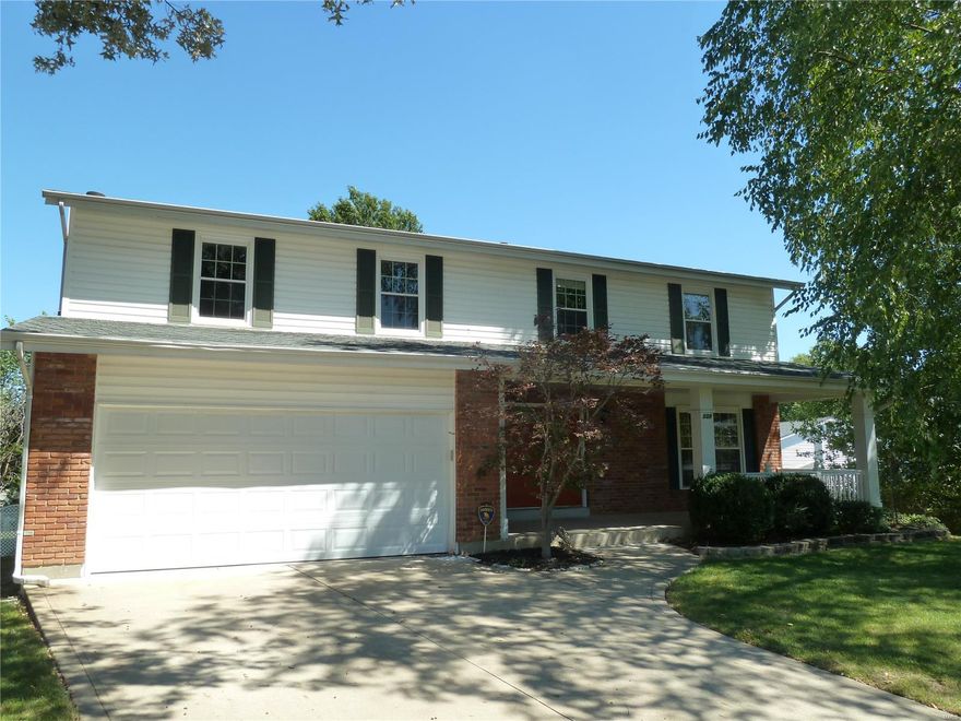 Beautiful 5 bed home in Rockwood School district now available for lease! Fresh paint throughout and newer carpet, new kitchen cabinets, appliances, and countertops.  Well over 2300 sq ft of living space!  Spacious living room, formal dining room, updated kitchen, half bath, and family room round out the main level.  All 5 bedrooms are upstairs, master has updated full bath and his/her walk in closets.  Another full bath with nice updates off the upstairs hallway for the other 4 massive bedrooms, each with a ceiling fan.  Partially finished basement, plenty of shelved storage space, and laundry hookups complete the rest of the package.  Large deck in the back with a fenced in and mostly level back yard.  Great location, great value, this one won't last long!  No pets preferred, but may be considered with additional deposit and owner approval.  Available for near immediate move in.