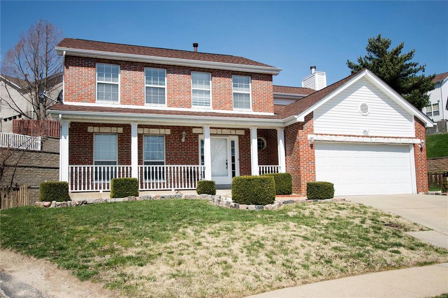 Welcome home to this gorgeous two-story 4 bed / 3.5 bath home in highly desired Maryland Heights. Close to 270 and the Page Extension/364, and Creve Coeur Park. Parkway North Schools. This home leaves nothing out with over 3000 SF of finished living space, beautiful family room with fireplace, and bay windows opening to the stunning stamped stone patio and fenced yard. Entertain with ease in the bright kitchen located adjacent to the family room. Four bedrooms make up the upper level. Master suite complete with jetted tub and separate shower, nicely done in ceramic tile, and his and her closets. The finished basement offers additional living space and ample storage. Good bones with all this new: A/C and furnace (2017), bathrooms (2013), driveway (2013), roof and siding (2011), garage door (2010). Enjoy the quiet Cul de Sac while remaining close to shopping, dining, and hwys! *Some photos enhanced for staging purposes, furniture/accessories only.