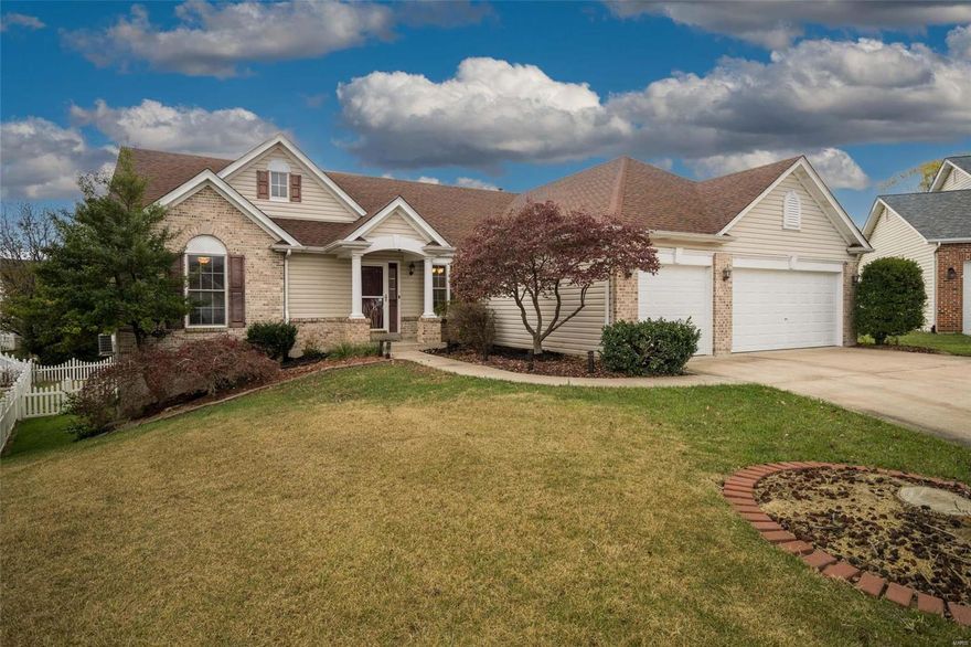 Looking for a great house in a great location?  This split bedroom great room ranch sits on a quiet cul de sac and has great curb appeal! The level fenced yard is perfect for play, with room for a pool at just under 1/3 acre! Inside, the open floor plan starts with Canadian Birch hardwood flooring through the vaulted great room and the dining room.  There's a gas fireplace flanked by windows overlooking that yard.  The master suite is SWEET, tray ceiling, 5 window bay, ceiling fan, & a huge walk in closet.  There's a soaking tub & separate shower, a newer double bowl vanity, newer plumbing & light fixtures too!  All 3 bedrooms have premium waterproof laminate flooring with a lifetime warranty.  The kitchen has stainless steel appliances, 42" cabinets w/ crown molding, opens to an inviting breakfast room w/ a slider out to a really nice deck.  Roof has a 130mph wind rating and warranty, WH is newer. Huge 3 car garage is a real bonus. Love where you live right here, right now!