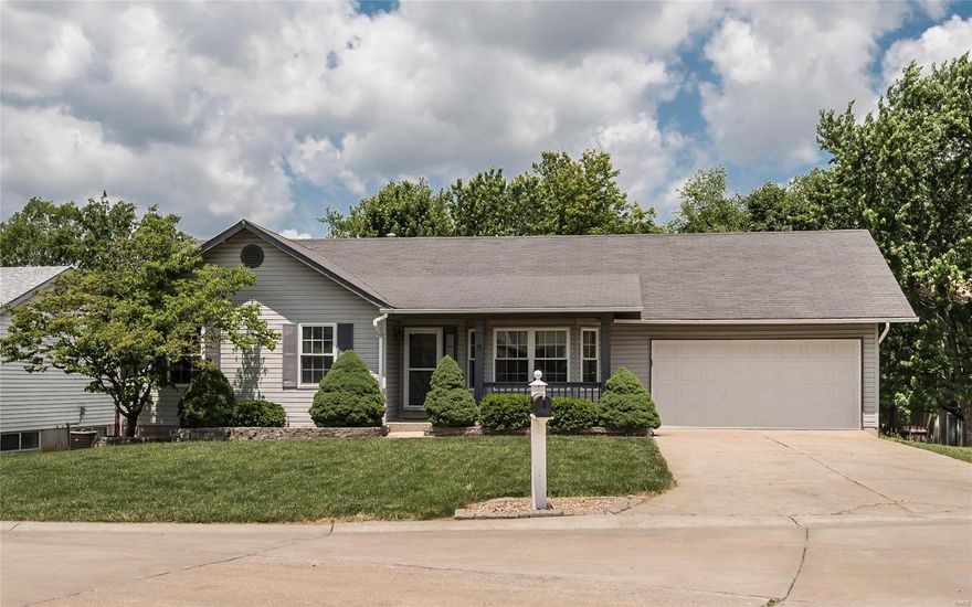 You are sure to love this charming ranch style home conveniently located between St Peters and O’Fallon. The open floor plan and vaulted ceiling’s lend themselves well to entertaining. The glowing  wood floors are an added bonus. This home has many updates and amenities including updated bathrooms, a double oven stove, a large breakfast bar, a newer sliding glass door with built-in blinds
and a huge deck that overlooks the lovely fenced backyard! The walkout lower level is another great feature and would finish nicely. The subdivision features a common ground area with a basketball court, tennis court and a swingset. Don’t delay, make your appointment today for a private viewing!