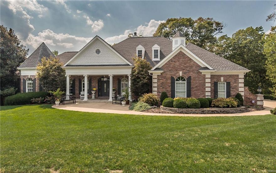 Stunning custom 5 Bedroom 3.5 Bathroom Atrium Ranch offering exceptional interior finishes and details including exquisite crown molding and millwork, three fireplaces and an array of incredible ceilings throughout.  The open floor plan is perfect for easy living and entertaining.  The Master Suite features two large walk-in closets, sitting room and updated bath with double vanities, spacious walk-in shower, jetted tub and heated floor.  The recently updated kitchen opens to the comfortable Hearth Room with woodburning fireplace with wood mantel and stone surround flanked by built-ins. The lower level offers a large Family Room, gym, soundproofed recording room, bar, two bedrooms, full bath and a Sound Room designed family theatre.  Outside, there is a beautiful heated saltwater pool with waterfall and spa backing to woods.  Zoned HVAC and oversized three car oversized garage.  Over 5,300 square feet of finished living space on a gorgeous private almost two acre lot.  A must see!