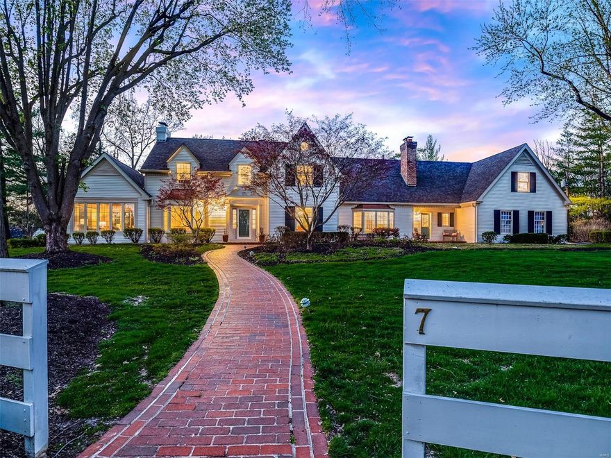 Perfectly maintained & beautifully landscaped Frontenac home with an abundance of light & space inside & out! The park like acre has a heated pool & spectacular outdoor living space w/ built in grill, stove & refrigerator. Inside you will find elegance & casual living at the same time. This freshly painted 5 bed, 5 full & 2 half baths, home has beautiful built-ins, custom mill wk, & hardwoods throughout. The LR opens to a newer den w/vaulted ceiling. The gorgeous updated eat-in kitchen w/ granite counters & high-end appliances opens to a large family rm w/ a fireplace & french doors that lead to the picturesque pool. Upstairs you will find the master suite w/new custom closets & a completely new master bath w/ double vanities, custom tiled shower & separate WC rm. In addition the 3 full baths upstairs are all updated! The LL has new carpet, new paint, updated 1/2 bath, rec rm, billiard rm, & workout rm. Don't miss the irrigation system, newer siding, newer driveway, & 3 car garage. Additional Rooms: Sun Room