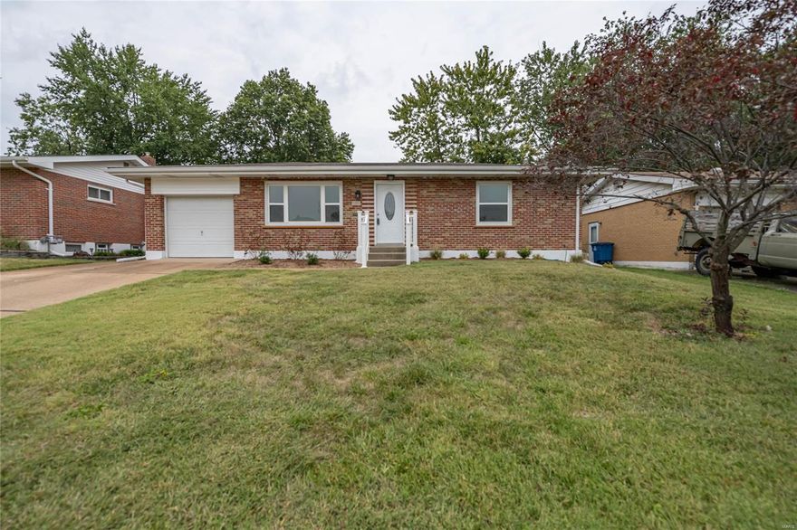 Recently updated ranch in nice subdivision.  Large addition off dining room with fireplace.  Newer kitchen with stainless appliances and vinyl plank flooring.  Updated bath.  Just refinished hardwood floors.  White six panel doors and trim. One car garage.  Full, partially finished basement with family room with newer carpeting.  Freshly painted throughout.  Low maintenance exterior.  Already passed St. Louis County Inspection.  Nothing to do here but move in.  Owner/Agent.