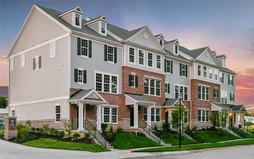 Brand new luxury townhome in Clayton School District, ranked #1 District in Missouri and #13 in the nation!  Enjoy the best of City living with short walks to Clayton's quaint restaurants & shops, or jump on the Richmond Heights MetroLink station for a quick ride anywhere! Entertain friends in the chef's kitchen with 9' ceilings, quartz counters, tile backsplash, gorgeous pendant lighting, custom cabinets with soft-close drawers & pull-out shelves & stainless steel Frigidaire appliances, including a 5- burner gas cooktop, refrigerator & wall oven. This open main floor also features wood floors & crown molding, a cafe with big window views & a gathering room with an atrium door to the deck, gas fireplace & surround sound. Upstairs, the master suite includes a trey ceiling & private bath w/ 2 sinks, tile shower & a walk-in closet, 2 secondary bedrooms w/ a full bath & laundry room with a washer/dryer. Dual, zoned HVAC, 2-car rear-entry garage & HOA-covered ext maintenance. See it today!