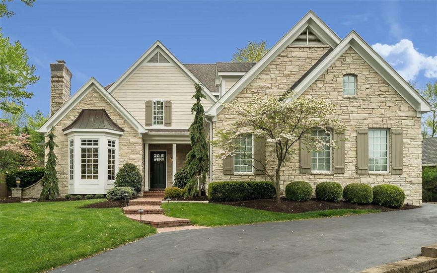 Nestled on a private cul-de-sac in the heart of Ladue sits this stunning 4 Bed 6 Bath custom built one-of-a-kind home.  Ideal for entertaining or casual living, this home offers 4,700 sq ft of living space featuring gorgeous flooring, architectural ceilings, stylish custom millwork and spacious room sizes.  The Chef's Kitchen offers upgraded appliances, stacked cabinetry (some lighted) and a planning desk that opens to the Breakfast Room and Family Room with built in bookshelves and gas fireplace.  There are 10 foot ceilings on the main level with 9 foot ceilings on the second floor. All bedrooms are en suite with the Master Bedroom with luxury bath located on the second floor.  There is a bedroom suite on the main level too.  Finished lower level with full bath. Laundry on both the main and second floors.  Enjoy this Summer in the comfortable backyard with saltwater pool and lush landscaping.  All this just a quick walk to all the boutiques and restaurants on Clayton Road.