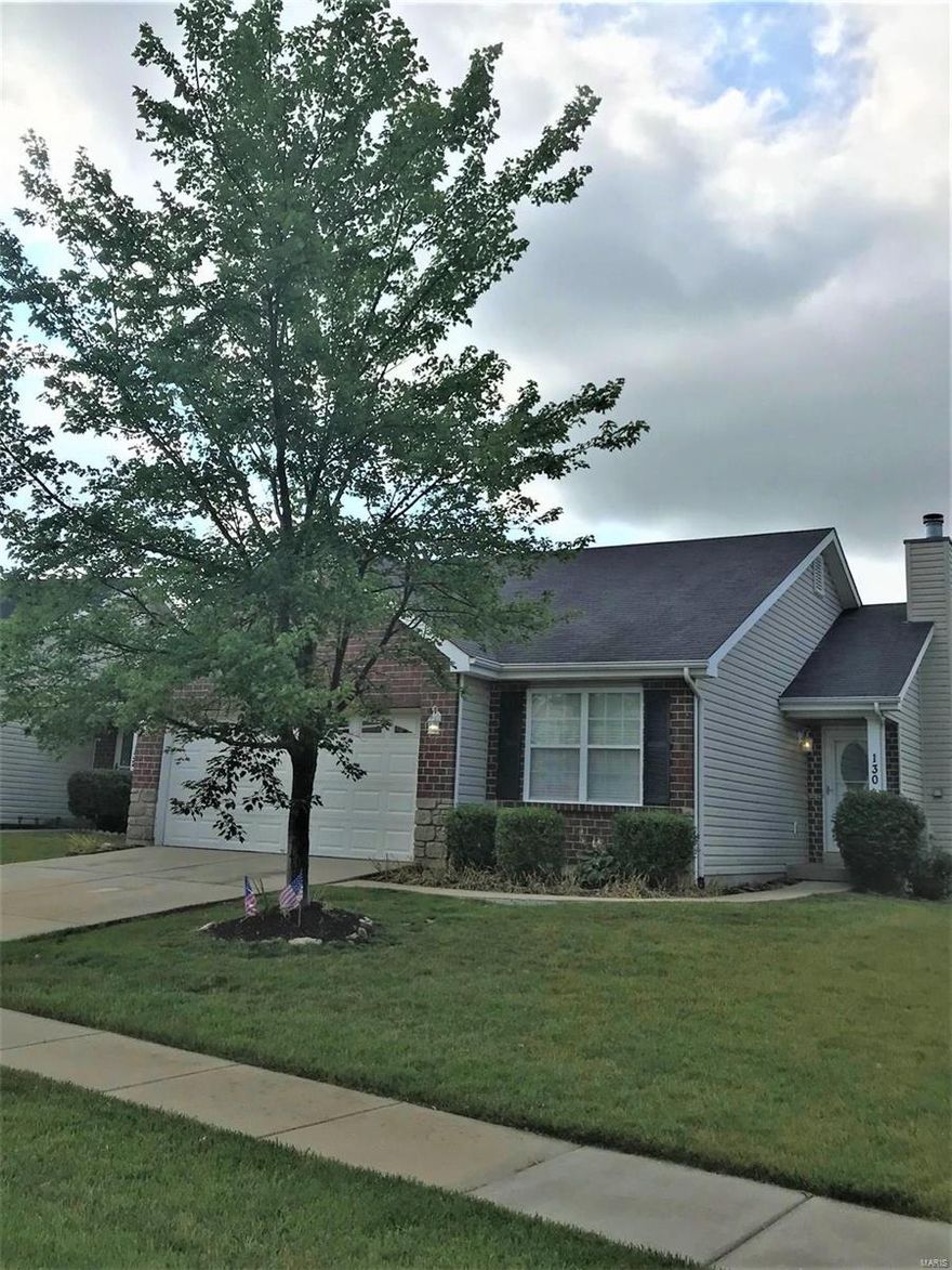 Make your self at home with this great ranch home. Perfect level backyard with oversized patio. Open floor plan. Large master suite with lots of light ,One other bedroom on main level with sleeping room in the basement. Lots of closets and storage. Vaulted ceilings with ceiling fans and a fireplace in the great room. Separated bedrooms floor plan, two full baths and laundry on the main level. Sleeping area in lower level with closet and window and a full bath. Great community to live in close to Hwy 70 and 40. This community has walking  trails,  pool and tennis.  Well maintained area with the grass being mowed by the community. You need to only care for landscaping and flowers.