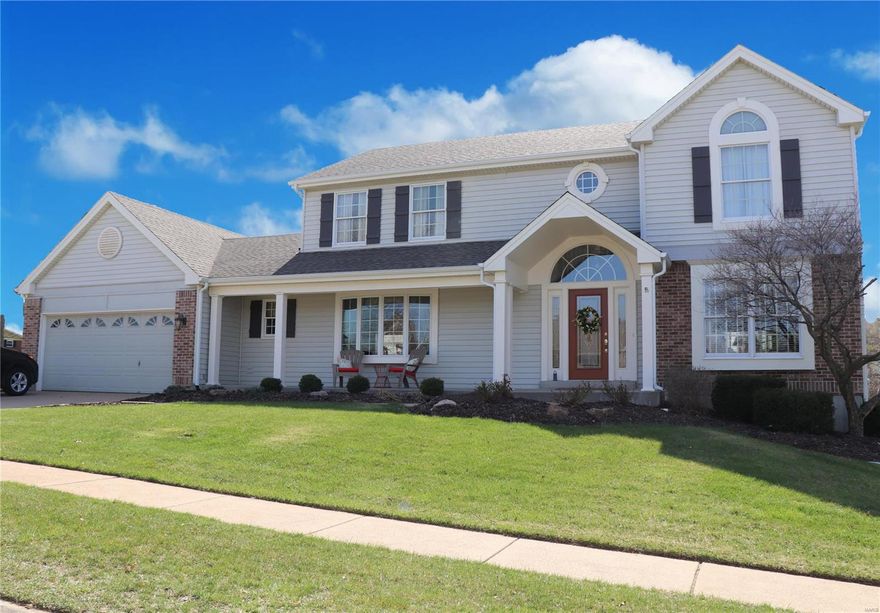 Magnificent 2 story! The inviting large front porch is the perfect perch to enjoy the serenity of the peaceful neighborhood. Inside your eyes are drawn to the gorgeous 2 story foyer accompanied by a grand staircase. The living room is the perfect niche for reading or entertaining. The room possesses abundant amounts of natural light making it easy to tackle any task. The open concept floor plan has gorgeous hardwood floors that flow throughout the family room, breakfast room and kitchen. The family room has a beautiful statement fireplace, the breakfast room has a built in desk, and the kitchen is equipped with newer stainless steel appliances! What more could you want?! The master bedroom is an oasis with vaulted ceilings and a updated master bathroom. The upstairs also has an additional 3 bedrooms! Situated on a level lot with a covered deck, separate dining area and plenty of space to still play in the yard. This house is close to perfect!