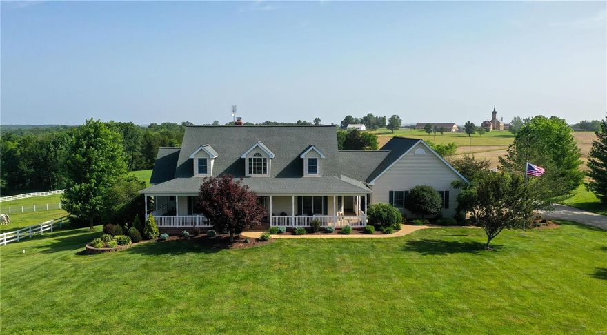 Exceptional one-owner home & equestrian facility on 11.5 ac. in Clover bottom!  Just 15 mins. from all of Washington's conveniences, this property has it all!  First rate & top quality is all you will see!  Multiple paddocks fenced for your horses or other livestock.  A nice mix of open & woods, exceptional neighbors, 4 BRs, a den, & office make this home very functional for your family in large gatherings.  The home has a beautiful WB fireplace and a wall of windows across the back to soak in the beautiful views of the surrounding area.  The LL is finished and walks out to the exceptional views in all directions!  Truly a masterpiece.  Make your appointment today!