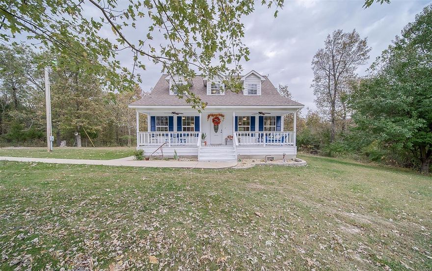 This home is a MUST SEE!! This home welcomes you onto a cozy, covered porch...a perfect spot to start your day with a cup of coffee or end your day by enjoying the peaceful countryside. As you make your way inside, the living room is accented with shiplap walls and semi open floor plan. Off of the living room is a sun-filled dining room with sliding glass doors that lead to the covered back deck. The kitchen has beautiful, ceramic tile floors with an abundance of cabinets. Also on the main floor, is the spacious master bedroom. The master bathroom features double sinks, a full bath, and a large walk in closet. The upstairs has two large bedrooms and a full bath. This property also has an above-ground pool. All situated on a perfect level, private, and peaceful 1 m/l acre. The shed does NOT convey with the property. Make your appointment for a private showing today!