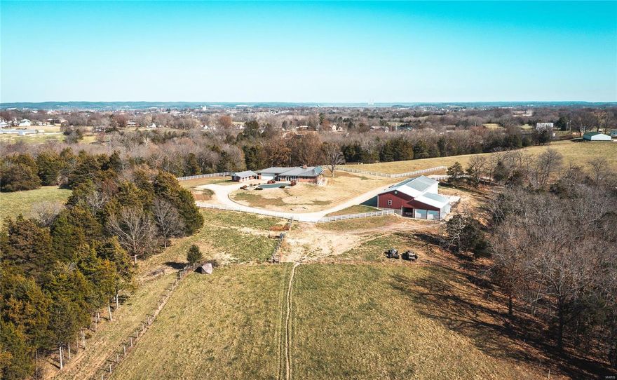 Just minutes from downtown Washington, this beautiful farm is full of opportunity. From hunting to raising cattle or even just a quiet retreat in Missouri's wine country, this farm accommodates all. Looking for an investment or development option? Two access points and county water access make this an attractive option. The large barn, sitting on poured concrete foundation is suitable for equipment, vehicles, storage and/or as a workshop. With two levels, the barn is sure to have plenty of space to fit your needs. The all brick home boasts 3beds and 3baths, along with a beautiful inground pool. A farm like this being so close to all the amenities of booming Washington, MO. is certainly hard to find. Property can be subdivided.