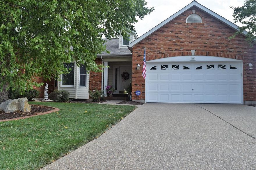 GRAB YOUR GOLF BUDDIES… you have got to see this one! A VIEW like no other from the SCREENED DECK. Backs to the LINKS at Dardenne, located in Campbell Village and nestled at the end of a quiet CUL DE SAC. This villa has IMPRESSIVE (10’) CEILING HEIGHTS, DESIGNER kitchen, BAY windows, VAULTS & COFFERED ceilings, CUSTOM LL wetbar, 2 GAS fireplaces (one custom black marble on the main floor), a THIRD LL bedroom(18x13) and WALKS out to the PATIO to relax and watch the GOLFERS. More than 2500 sq ft finished space. The OWNERS suite(18x12) was built with COFFERED ceiling and TRANSOM windows. The bath has his/hers vanities and a jetted tub. The sheer covered blinds make way for the ROOM DARKENING shades (Hunter Douglas throughout) to give you a GOOD NIGHTS sleep. NEW roof (2 yrs), IN-GROUND SPRINKLERS. Villages/ Dardenne offer 3 swimming pools, multiple stocked lakes, tennis, trails, clubhouse and the public golf course that intertwines through the neighborhood. CAREFREE LIVING AT IT’S FINEST! Location: End Unit
