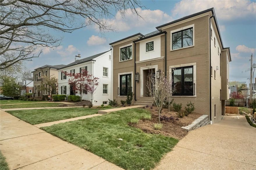 This spectacular new 2-story construction by DeBrecht Homes is located just a block from the vibrant Clayton area. The open floor plan features 10' ceilings, elevator, stunning moldings, exquisite finishes, and elegant ceiling accents, creating a spacious and luxurious feel. The family room's large windows and cozy fireplace lead to a chef's kitchen w/ high-end appliances, walk-in pantry, and butler's pantry w/ a beverage fridge. The home office w/ its fireplace, walnut custom shelving, along w/ the dining room's custom millwork, are perfect for stylish entertaining and working. The primary suite boasts a coffered ceiling, large walk-in custom closets, coffee bar, and luxurious spa bathroom with beautiful walnut vanities, tile work and free-standing soaking tub. Three more bedrooms, each w/ private baths and custom closets, complete the upper level. The lower level provides a large rec room, bathroom, and extra bedroom/office. This amazing new construction will be available April 2024.