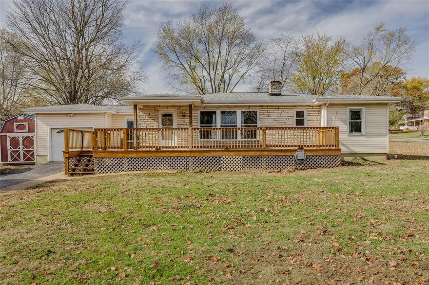 This 4 bed 2 bath home is situated on a large corner lot in the North St. Francois County School district in Bonne Terre! Over 1600 sq ft of living space and a full basement. This home has a spacious partially covered front porch perfect for entertaining or relaxing, single car garage, and a shed. Plenty of yard space for all of your outdoor activities. With a large living room, kitchen, and dining area, there's room for large gatherings and entertaining. The master bedroom has it's own zoned heating/cooling with a large walk in closet and an en suite that has its own water heater. Can't wait to call this one home? Schedule your private showing today!