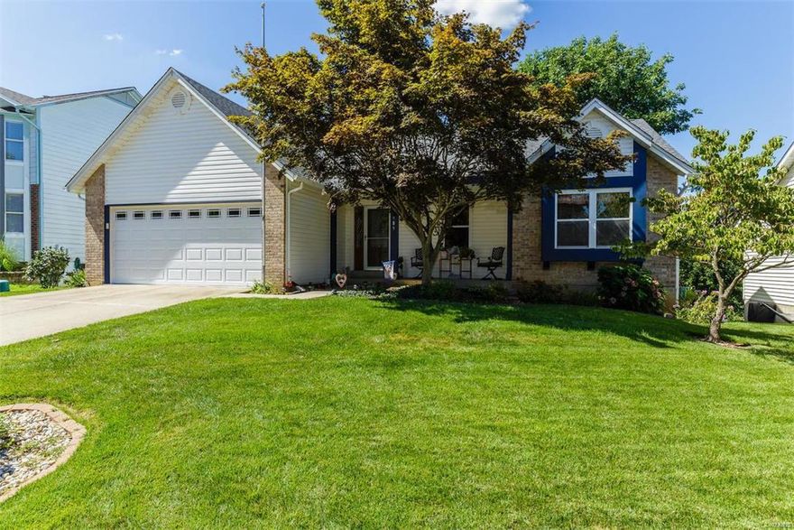 ORIGINAL OWNERS!!  Display's  PRIDE OF OWNERSHIP!!!So IMPRESSIVE this 1580 Sq. FT Ranch looks like NEW.  Beautifully Maintained with tons of FEATURES & UPDATES. Notice the NEWER  Front Door as you enter into the spacious foyer leading into GREAT ROOM with VAULTED CEILING * BRAZIAL TIEK HARDWOOD throughout the main level * Wood burning Fireplace W/Blower*Walls Freshly Painted*Updated Newer Front & Back Door * WALK-OUT BASEMENT*Replaced & Newer Basement French Door*Newer Deck made out of maintenance free composite material * ROOF Replaced July 2016 * FURNACE/AC ONLY 1 Year Old * High/End Carpet in Bedrooms-still looks like NEW * The 2 Car Garage floor has been replaced and sidewalk* Kitchen has been totally updated with newer WHITE CABINETS * Ceramic Backsplash * All Matching Appliances * Island * Tons of Storage in the Basement * Home is conveniently located to highways, shopping, dining, parks, Excellent School Dist.   You will not be disappointed.....Come See!!