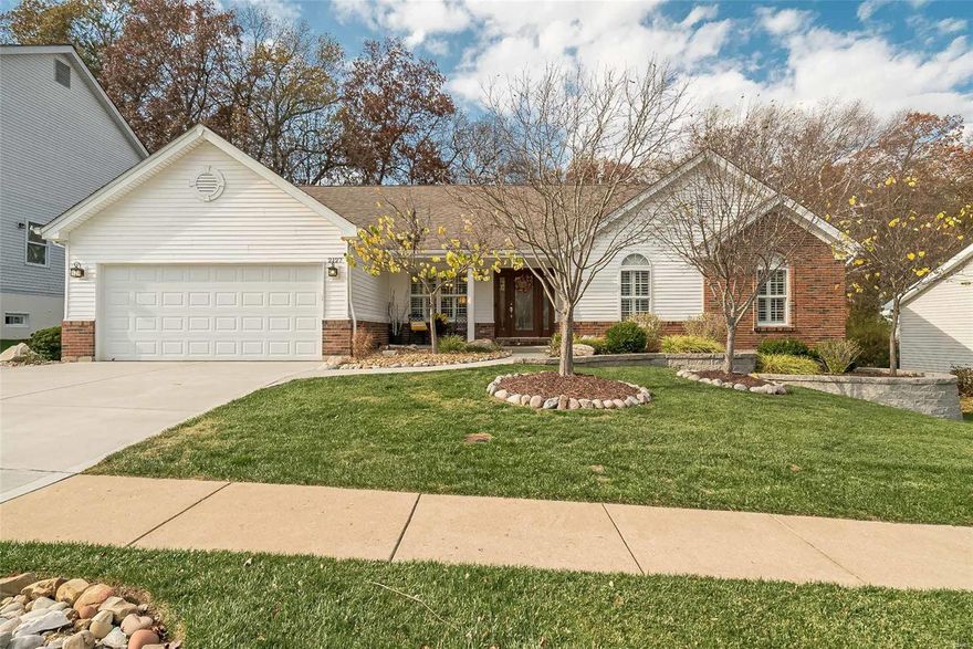 Meticulously maintained, thoughtful upgrades! Primary suite includes roomy, organized walk-in closet, updated bath w/aCurbless/Roll-in Shower, Double Sinks, Free-standing Tub  . 2 additional bedrooms also have hardwood flooring, share a full bath, a jetted tub/shower combination. Beautiful hardwood flooring through the dining, great room, there is gorgeous porcelain tile in the kitchen & baths! Kitchen - granite counters, stainless steel appliances including a gas cooktop, center island, coffee bar. Breakfast room overlooks a lush, landscaped backyard w/ both stamped concrete &  paver patio backing to the woods. Finished lower level offers lot of versatile space for play, exercise, work & rest. Third full bath with zero-entry shower, hobby, office & family room areas! Super energy efficient, wiring for an EV charger in the garage. Jump on miles of hiking/ biking trails, enjoy local parks, 2 dog parks, walk to AAA Lafayette HS. One of the nicest homes you'll see, on a quiet cul-de-sac!