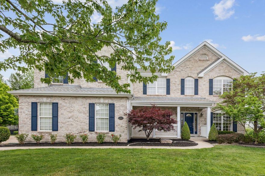 Built by Taylor Morley, this Chesterfield Charmer offers over 5000 sq ft of living space, on quiet cul de sac in The Estates of Nooning Tree. Main level displays 2 offices, dining rm, family rm, hearth rm w/ gas fireplace & built in decorative shelving, that opens to composite deck. Kitchen w/ walk-in pantry, breakfst rm, half bath. Main flr laundry. Family Rm w/ built-in bookshelves, wood floors, & gas fireplace opens to screened porch. Upper level features large flex room, Primary bedrm suite displaying newly renovated bath w/ double bowl vanity, glass enclosed shower & freestanding tub. 2 bedrooms w/ adjoining jack n jill bath plus 2 add'l bedrms each with private bth. Lower level features a 50's themed bar area, large rec room, extra large excercise room, full bath & storage area. Pool table, refrigerator, washer & dryer included with home.Fenced yard. 3 car garage w/ Electric vehicle charger. Walking distance to Faust Park with Butterfly House & St Louis Carousel. So much space!