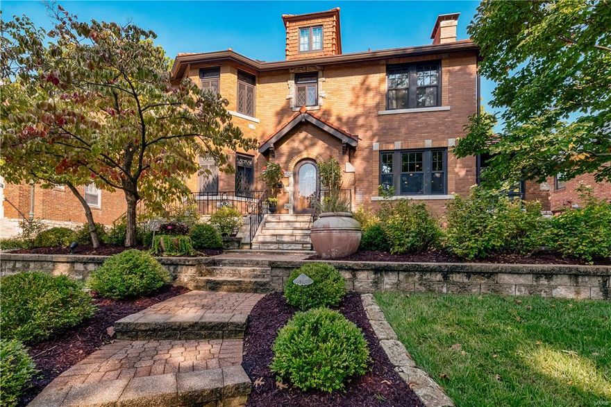 An elegant home in Clayton’s Claverach Park that is as beautiful inside as out. Newer eat-in Kitchen with subzero, Deacor appliances, granite counters and custom cabinets with expanded storage. Exquisite architectural details throughout including lead glass windows, arched doorways, plaster moldings on 1st and 2nd floor, French doors & hardwood floor throughout. Seller enhanced the home with newer windows, updated 2nd floor S bath, gas burning fireplace, canned lighting, & refinished hardwood floors. 5 bedrooms and 2.5 baths. Finished 3rd floor and partially finished LL provide additional living space. 3 car garage. Cedar deck with gazebo. Irrigation system. Walk to Glenridge Elementary & Wydown Middle. Easy bike to Wydown bike path. This special home is in the finest condition in one of Clayton’s most desirable neighborhoods. Additional Rooms: Sun Room