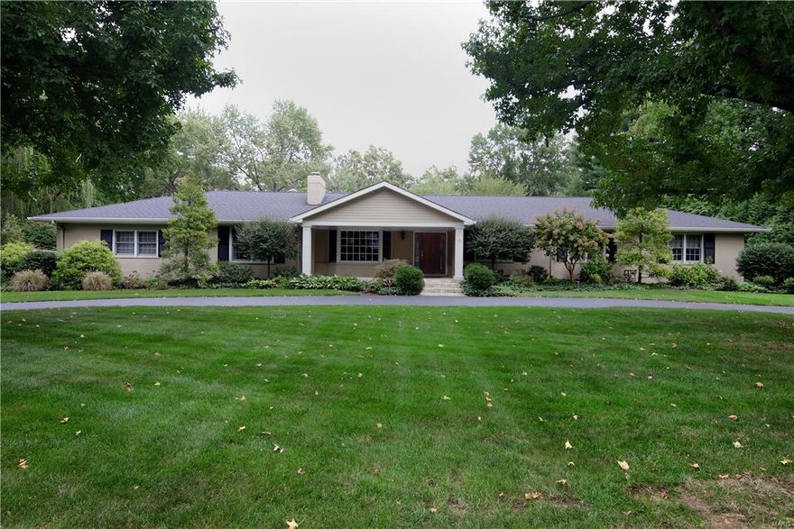 Beautifully updated and renovated  4 bedrm ranch plus separate office/den. This 4136 sf home has open floor plan sitting on a gorgeous level 1 acre lot with swimming pool & diving board. Recent updates include, kitchen, master bath, master hall closets, master bedroom, laundry room, most light fixtures, window treatments plus neutral paint colors and decor thruout. Cooks kitchen has Wolf 5 burner gas cooktop & oven, microwave, granite counters, white custom cabinetry, SubZero refrigerator/freezer, planning desk, undermount cabinet lighting, wine cooler, hardwood flooring. Kitchen is open to morning room (18x14) and domed octagonal breakfast rm. Finished lower level has wet bar, carpeted rec rm. w. wall of bookshelves, workout room, plenty of storage areas, Sani Dry Basement air filtration system, 2 hot water heaters, zoned HVAC. Check out the garage w. built in storage cabinets and epoxy treatment floor. Also note circle driveway, sprinkler system, alarm system. Truly a please to show.