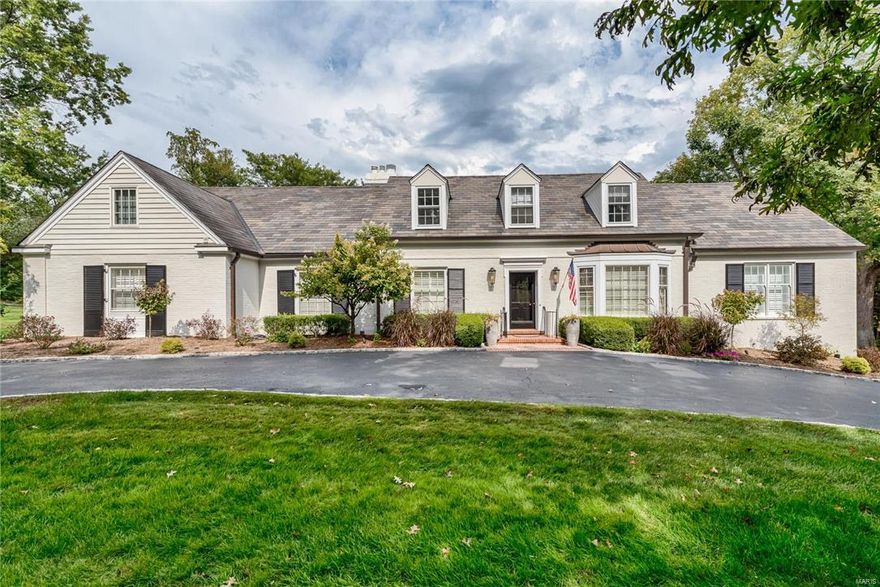 Located on one of Ladue’s most sought-after streets is this perfect, totally renovated home. The Living Room is gracious with a wood-burning fireplace. Formal Dining Room with bay window. The Family Room has built-in bookshelves, a fireplace & French doors that lead to a slate patio. Gorgeous oak floors throughout the main & 2nd levels. The kitchen is designed for gathering with family & friends and is a chef’s dream with custom white cabinets, marble counters, wine fridge & large center island. Thermador appliances include a 6-burner stove, refrigerator, microwave & dishwasher. The main floor master bedroom suite features a fireplace & the ultimate luxury master bathroom with marble tile, steam shower, dual sinks, quartz counter, a free-standing jetted glamour tub, laundry & 2 walk-in closets. Upstairs are 3 bedrooms, 3 full bathrooms & another laundry. Private, lushly landscaped backyard. Slate roof & copper gutters. Finished Lower Level with a bathroom. Walk to area schools.
