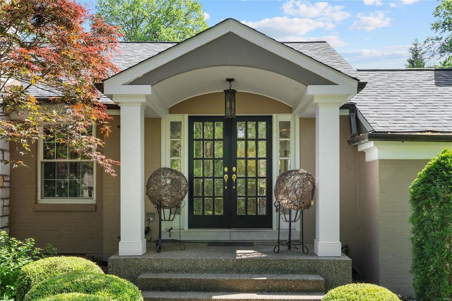 Welcome to this well appointed, gracious home on nearly an acre in Ladue. Designed for today’s lifestyle, 10 Lindworth Drive incorporates the outside, park-like setting, mature trees and extensive gardens with pool into the interior living spaces through floor to ceiling windows and sliding  doors. Step into a large entry Foyer with double glass entry doors, pillowed limestone floors & a descending staircase to Lower Level with private Office & tons of storage. Formal step-down Living Room with fireplace, Dining Room, gourmet Kitchen, custom cabinetry, top of the line appliances, granite countertops, breakfast bar and separate breakfast area opening to a stunning Great Room with built-in bookshelves, fireplace, soaring vaulted ceiling and doors opening to pool. Expanded Master Bedroom Suite offers a vaulted ceiling, gas fireplace and sliding doors leading to a private patio and rose garden. There are two additional Bedrooms, full bath, powder room and wine cellar. Walk to Tilles Park.