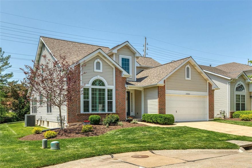 This 1.5 story villa with 3 bedrooms/2.5 baths is a visual delight! Impressive features include gorgeous hardwood flooring, vaulted ceilings, large windows & plantation shutters.  The beautiful & updated kitchen has 42" cabinets, granite counters, ss appliances, a breakfast bar, pantry & a large seating area in addition to a separate dining room. The vaulted great room has a gas fireplace and a wall of windows for an abundance of natural light.  The beautiful master suite is complete w/a bay window, vaulted ceiling and a barn door leading to the updated bath w/separate soaking tub & shower, his & her sinks and a walk in closet. The main floor also offers an office, laundry room & an updated guest bath. Upstairs you'll find 2 addl bedrooms, an updated bath & loft/nook area perfect reading or play. The unfinished lower level offers an addl 1590sf ready for you to finish as needed. The 2nd laundry hook up is downstairs. Other updates include a newer roof, hvac, water heater & windows