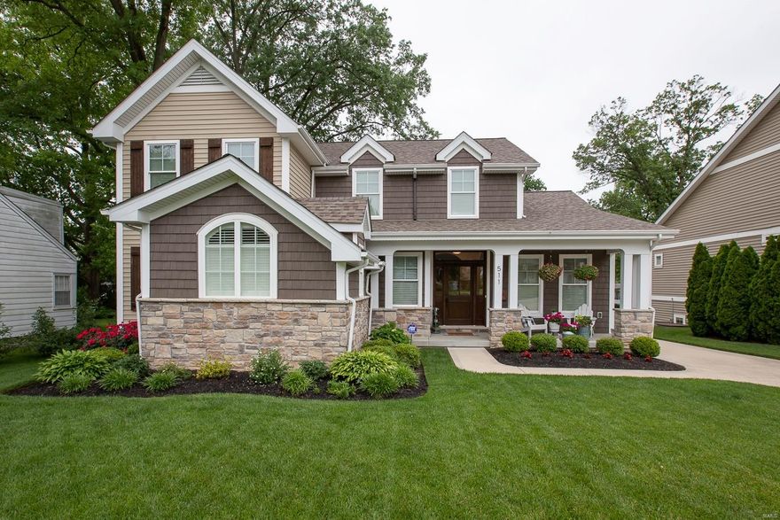 Charming Craftsman Style 1.5-Story Home, built by Scharf Custom Homes, situated on .24 acre level lot, within a cul-de-sac street in the heart of Kirkwood! This 5 Bd, 4.5 Bth, showplace has 4100+ Sqft of living space, terrific open floorplan & high-end finishes - move-in ready! Main Floor features formal Dining & Living Rms, gorgeous Great Rm, incredible eat-in Kitchen/Breakfast Rm, lovely Powder Rm & wonderful Laundry/Mudroom; plus a Main Floor Master Retreat & luxurious spa-like Bth. Walk up the impressive, open staircase to find 3 Bd w/walk-in closets; 1 Bd has private full Bth & 2 Bds share an adorable Jack & Jill Bth. Highlights: hardwood floors, arched openings, custom moldings/millwork throughout, solid core doors, detached O/S 2-car garage, zoned HVAC, plus alarm & irrigation systems! Deep pour LL w/large Rec Rm, gorgeous wet bar, 5th legal Bd & full Bth. Relax on the covered front porch, or deck & admire mature trees in your private, level backyard! Kirkwood School District!