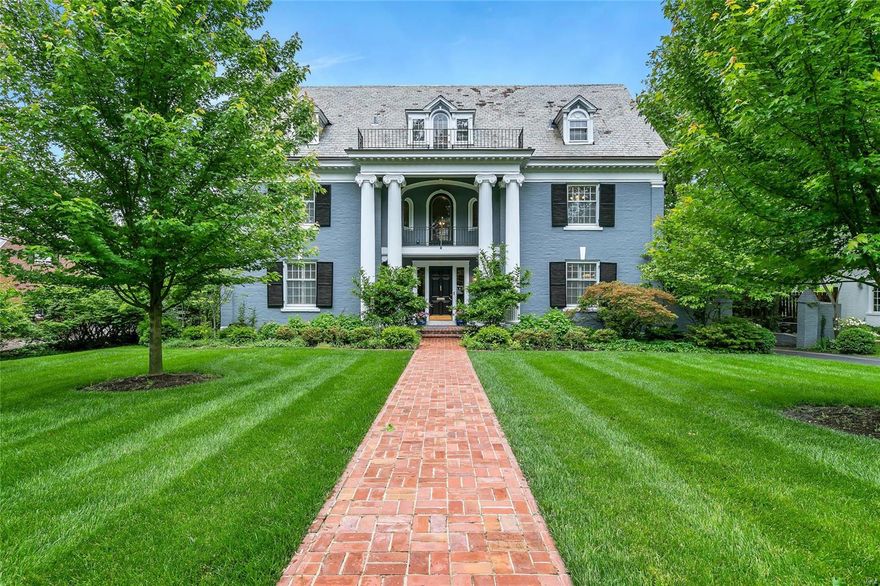 CHARMING AND STATELY GEORGIAN COLONIAL HOME - 5 BR/5 Baths - Situated in one of the most sought after neighborhoods in Ladue, this beautifully maintained home has not been available for over 25 years. Lovingly cared for, restored & expanded with an eye for maintaining it's original architectural details & beauty. Now is YOUR chance to own this gorgeous, traditional 3 story home.  There are actually 4 levels in this home. Walk directly out to the pool from the LL. So spacious! Nearly 5500 sq.ft. of living area. So much charm! Lovely traditional architecture, spacious rooms, beautiful mill work, tray ceilings, numerous built-ins, arched doorways, French Doors & leaded glass windows. A happy blend of what we loved in the older homes with modern conveniences & the style of today. Professionally landscaped grounds with flagstone patio and a pool area that will be your "private backyard oasis." Take the Virtual Walk Through Tour and see for yourself. Additional Rooms: Sun Room