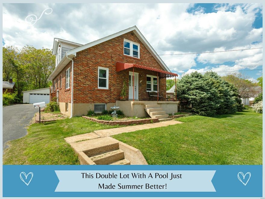Looking for the perfect place to call home? Look no further than this charming brick home sitting on over .3 acres! Featuring a pool surrounded by a huge deck, & a 2 car detached garage, this home has everything you need to enjoy the best of both indoor & outdoor living. Step inside & experience the warmth & charm of this home, where the living room features unique built-in shelving &  hardwood floors. The kitchen is a gem, w/an ample dining space perfect for entertaining & gathering w/ friends & family. Upstairs, the primary bedroom boasts an en suite bathroom & a possible private sitting room or additional 4th bedroom, offering plenty of space for relaxation & privacy. Downstairs, the spacious area offers endless possibilities. Whether you're looking to create the ultimate entertainment space or a cozy spot for family movie nights, this room has everything you need to make it your own. So why wait? See for yourself why this home is the perfect place to enjoy everything life offers!