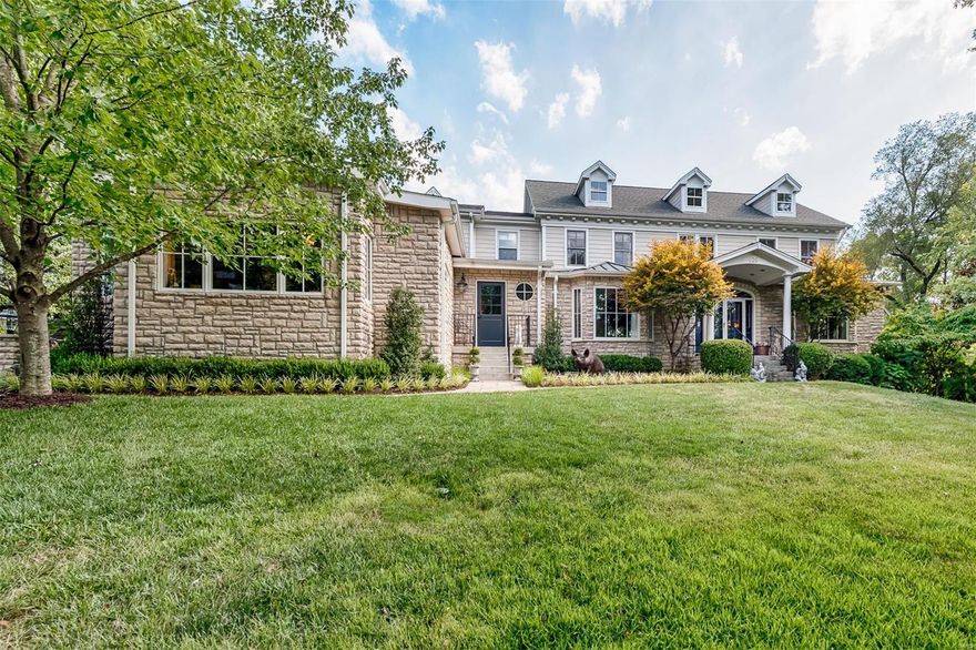 Perched graciously on a hill, this 6 bedroom, 6 bath home immediately draws you in, inviting you to explore it’s extraordinary spaces. Marble floors grace the entry hall with views into the stunning dining room, formal living room, family room & den. The heart of the home is the kitchen with custom cabinetry, Dacor range with dual ovens & an island that can seat a small army! The light filled breakfast room spills into the family room with custom painted bookcases & FP with stone hearth. Through the large mud room is the studio with hardwood floors & FP. Both the den & hearth room open to outdoor living with covered porches, terraces, a stone fireplace & gunnite pool with waterfall! Pinterest worthy built-in bunk beds, kitchenette and full bath can be found in the pool house, complete with porch swing. In the fall, Friday night lights bring sounds of fans and the Kirkwood HS band cheering on the Pioneer football team and 906 W Essex is just THE place to host the pre-game festivities! Additional Rooms: Mud Room COOL: 14 SEER+