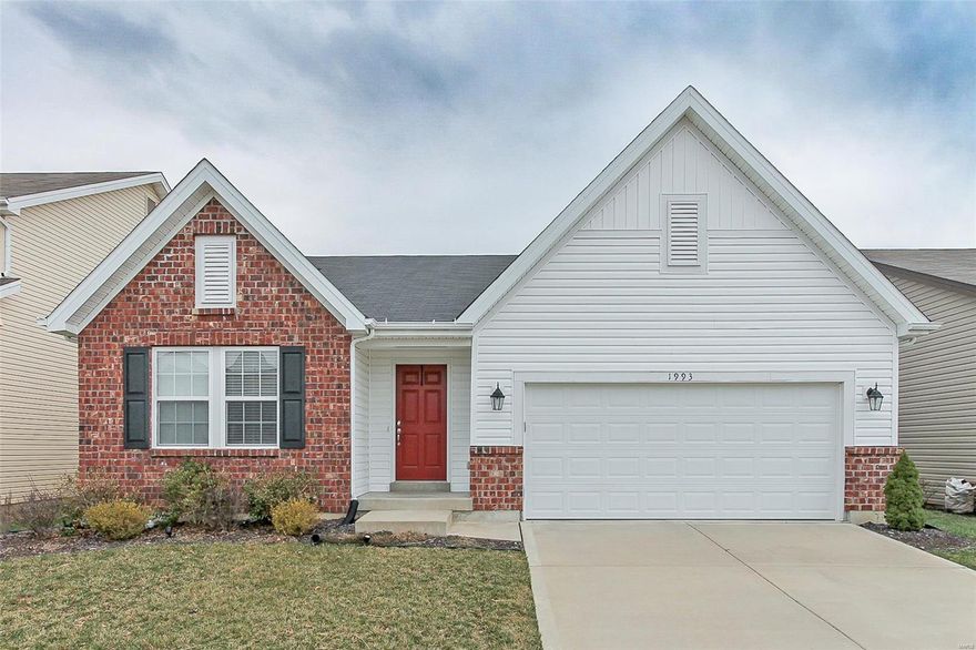 Location, Design and Style this home has it all. As you step in you will love the gorgeous rich wood floors. Soaring vaulted ceilings and open concept floor plan. The upscale paint, designer tile & wood flooring, crisp condition will draw you to this wonderful home in a fantastic subdivision. The location is one of the best in St. Charles County for easy commute - PLUS dining & shopping near by.  A stroll in historic St. Charles just minutes away. The home offers 4 bedrooms and 3 full baths. Great room with cozy wood burning fireplace, vaulted ceiling, beautiful wood floors. Kitchen wit 42inch cabinets, crown molding, stainless appliances, well sized pantry. Lovely master bedroom suite with coffered ceiling, custom blinds, separate tub and shower, large walk-in closet with organization system. Bedroom 2 & 3 with custom blinds & over head lighting. Finished lower level with 4th bedroom (egressed window) full bath &  rec/family room. Nice patio & fenced yard. Quiet culdesac - Must SEE!