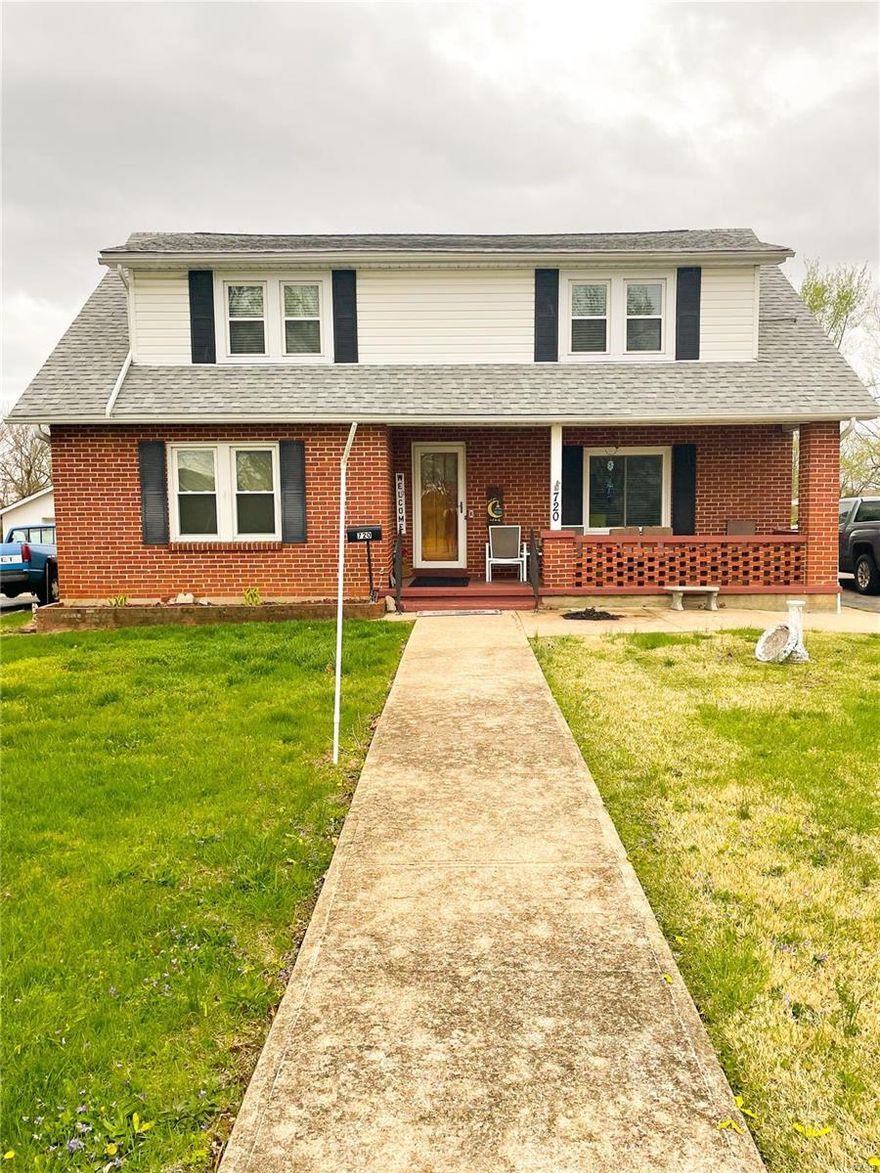 Check out this traditional 2-story, bungalow style home in St. Clair, MO. This brick home features new double & triple pane windows throughout the home, new HVAC, new back deck, newer refinished flooring, commercial-grade appliances on main floor, new roof on both house and garage, and new sewer lines from house to road. The upstairs of the home features additional living space or even possible rental income with 2 bedrooms, 1 bath, living room and a full kitchenette, complete with appliances that will also stay with the home. This home also includes an extra-large, almost 1 acre yard equivalent to 3 city lots, as well as a detached 2-car garage and ample parking space.   You won't want to miss all that his home has to offer. Schedule your showing today!