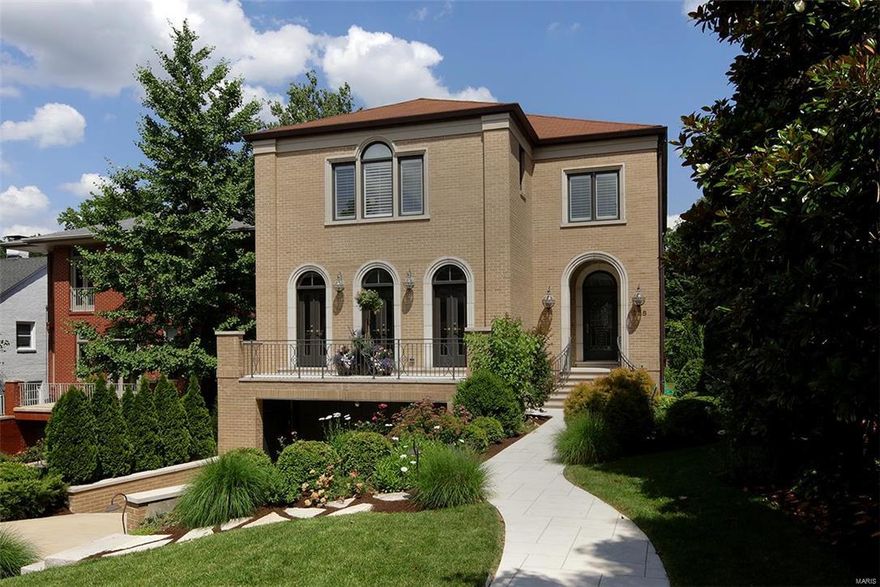 Excellence meets peacefulness as you enter this light filled sanctuary located in Old Town Clayton. Upon arriving you notice the generous entry, gleaming floors, incredible mill work, and 10 ft ceilings. From the gorgeous, private living room, to the beautiful, ample sized dining room, you are enveloped in the amazement of perfectly tailored detail and design. The new Alspaugh kitchen has a sophisticated, soft look with very special cabinetry, Juliska pendants and state of the art appliances. Open to the kitchen, the family room has a handsome stone fireplace and built-in bookcases. A terrace is located off the kitchen, looking over the private rear yard, which includes a pool and stunning landscaping. The second floor offers a beautiful and expansive master suite, with a large bath and walk-in closet. There are 3 additional lovely bedrooms and 2 full baths. A recreational area, bath and 3 car garage round out the lower level. Location, Sophistication and tranquility define this gem.