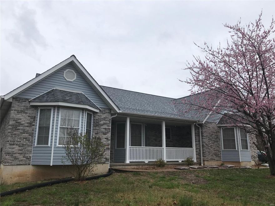 NEW PRICE!  Fabulous ranch home (Built in 1998), 3 Bed, 3 Full Bath, 1 Half Bath home w/ 7+ acres (2 separate lots),  wooded views.  Foyer featuring hardwood floor opens into the family room room w/ vaulted ceiling & fantastic window views.  Porch added on the back is enclosed in glass to allow fantastic views of local wildlife. Main floor laundry.  Unfinished basement with a full bath accessible separately through garage..  Main floor master Bedroom and bath with separate shower and tub.  Lovely kitchen with separate dining.  Natural wood doors and molding.  New roof, siding and fascia added last fall. Great oversized 2 car garage. SpecialListingConditions: Probate