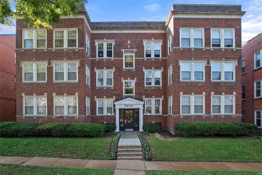 NEW RENTS!!! Last 3 leases signed for $2,395 (renewal), $2,395 (renewal), $2,795 for new tenant.  Once in a lifetime opportunity to own what may be the largest 6-unit Clayton Apartment to come to market in over two decades.  Perfectly located steps away from the DeMun strip, this building is Massive: 1700 sq ft 3-bed, 1.5-baths units with very large sunrooms in front that can be used as 4th bedroom or home office. Exceptionally maintained: impeccable TPO roof, tuckpointed entirely, new windows, updated electrical service & panels. Wonderful layouts: high ceilings, great natural light, hardwood floors. Kitchens feature openings combining dining room & kitchen, giving excellent open flow. All bedrooms have good size + closet space. Fantastic parking (rare for DeMun neighborhood), 6 spots off street in rear, covered by newer carport. Clean basement storage & laundry facilities. Conservative NOI Pro Forma run at $2,395 rents, which is less than the last unit rented for. Will not last long!