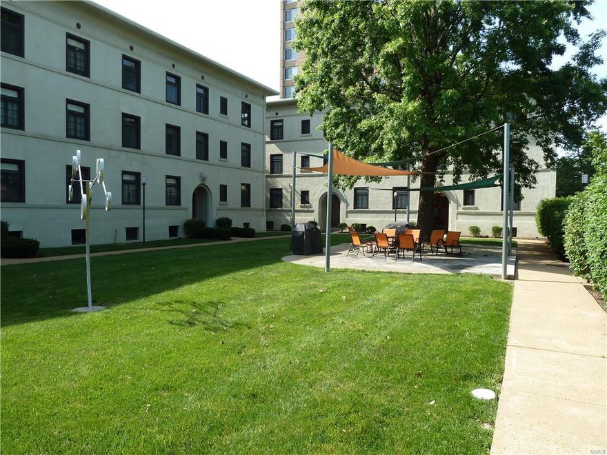 Beautifully updated studio unit now available for lease right off of the UCity Loop!  Fresh paint and newer hardwood floors throughout, spacious living and dining rooms, updated kitchen and bath, in-unit private laundry with washer/dryer provided, 1 assigned and gated parking spot, secured storage area, public patio/grill use in front of building.  Basic cable and internet service included as well! Walking distance to everything The Loop has to offer, plus minutes from Forest Park, Downtown STL, Clayton.  This one won't last long! Available for move in mid August. Location: End Unit, Ground Level