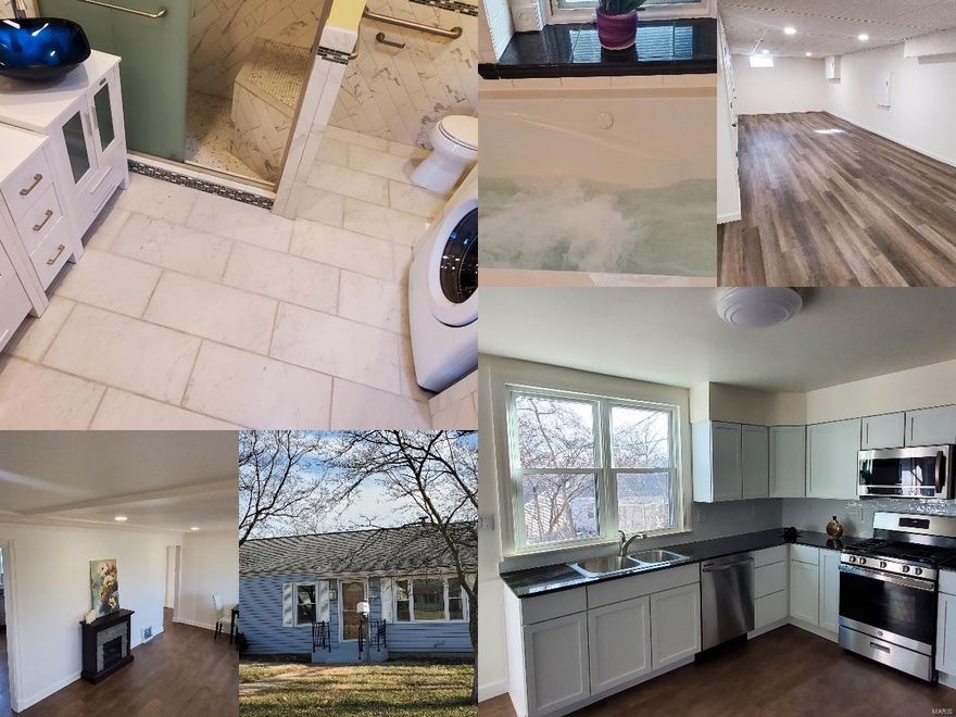 Rare find. This home is luxurious. 3/2 home with  2300 sq ft of finished living space. Minutes away from parks, airport, shopping and restaurants.Split bdrm floor plan. Kitchen boasts white cabinets, granite counters, all new stainless steel appliances, stylish backsplash, pantry. Master bdrm is everyones dream: decently sized with walk-in closet and custom built master bthrm suite. You will fall in love with  luxury ceramic /marble tile combination, vanities with beautiful  tempered glass bowls, LED lighted vanity mirrors, ceiling light / heater, washer and dryer set , marble flooring. Also: jacuzzi tub in a hallway bathroom, finished basement, fenced yard.  This home has been rehabbed with a designer's touch , so it has some great features that you will find only in luxury houses: new stainless steel appliances, led recessed lighting, high end materials, meticulously chosen light fixtures. Newer roof, newer HVAC, newer windows, etc. 1 car garage...