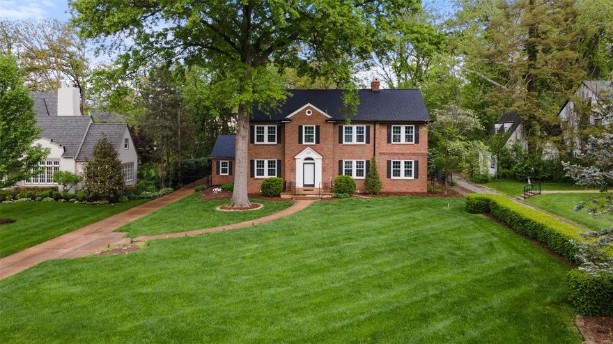 Stunning 4 bed, 2.5 bath brick colonial on one of Webster's most desirable streets. You will be enchanted as you arrive, feeling the sense of elegance, order, and formality upon entering the foyer. Fresh paint, refinished hardwoods, and newer roof and windows make it even more appealing. The living room spans from the front to the back of the home and has French doors to a handsome den with built-ins, as well as the sun room with 3 sliders leading to the aggregate patio in the fenced yard. The dining room, kitchen with double ovens, gas cooktop, and breakfast bar, breakfast room, and a half-bath complete the main level. Upstairs are 4 beds and 2 baths, one of each comprising the unique primary suite with a dreamy custom California closet system and spiral staircase to a lofted space. The walk up 3rd floor has additional spaces for living or storage. Lush landscaping and thoughtfully designed hardscaping add to the functionality and aesthetics of the outdoor spaces. Don't miss this one! Additional Rooms: Sun Room